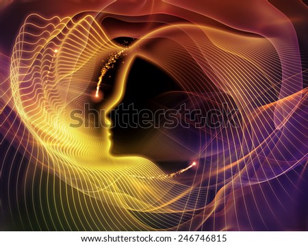 Human Vector series. Artistic background made of human lines and abstract graphic elements for use with projects on mind, human spirit, poetry, inspiration and philosophy