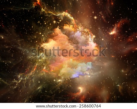 Once Upon a Space series. Composition of fractal clouds with metaphorical relationship to Universe, cosmos, astronomy, science and education