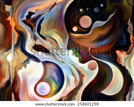 Forces of Nature series. Composition of colorful paint and abstract shapes on the subject of modern art, abstract art, expressionism and spirituality