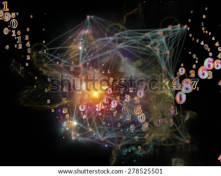 Information Cloud series. Composition of  connected abstract elements to serve as a supporting backdrop for projects on cloud networking, information, data storage and modern technology