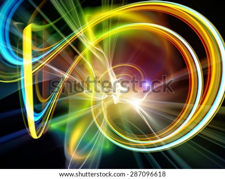 Light Trail series. Abstract composition of light trails and forms suitable as element in projects related to graphic design, science and technology