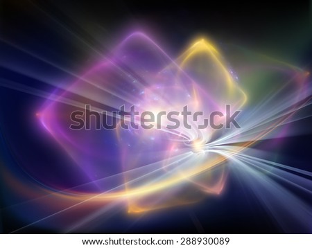 Light Trail series. Artistic background made of light trails and forms for use with projects on graphic design, science and technology