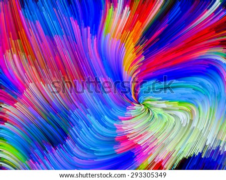 Color Swirl series. Backdrop design of pattern of swirling color strands for works on creativity, imagination and art