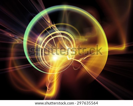Light Trail series. Abstract composition of light trails and forms suitable as element in projects related to graphic design, science and technology