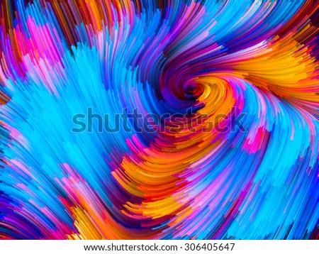 Color Swirl series. Design composed of pattern of swirling color strands as a metaphor on the subject of creativity, imagination and art