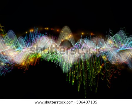 Wave of Sound series. Composition of sine waves and fractal elements on the subject of science, education and technology