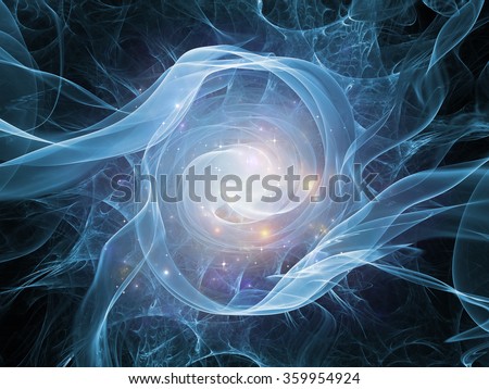 Spirals Are Forever series. Background design of spiral fractal on the subject of science, technology and design