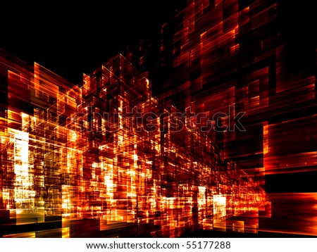 stock photo Abstract night street background