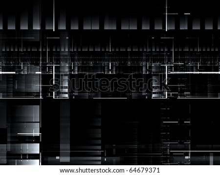 Technology texture with intricate details rendered against black background.