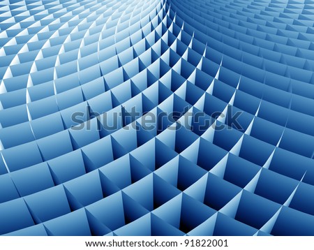 Colored background pattern of thin intersecting radial planes suitable as backdrop for technology related projects