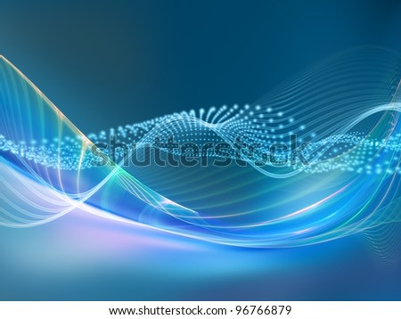 Light wave background suitable as a backdrop for projects on technology, entertainment, communications, sound and audio