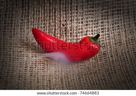 Smoking hot chillie pepper.