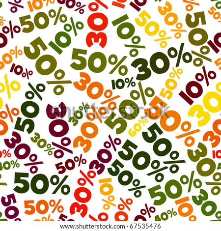 Seamless Background With Lots Of Discounts Seamless Background With Lots Of Discounts On White Stock