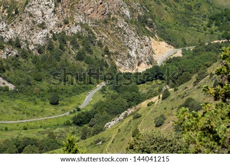 road in the mountains in Kazakhstan