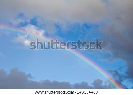 rainbow in the sky on the nature