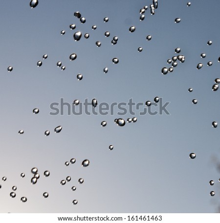 water droplets in the sky as a backdrop