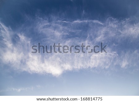 clouds in the blue sky as the background