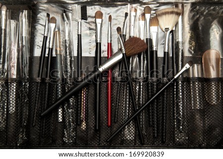 tools makeup in a beauty salon