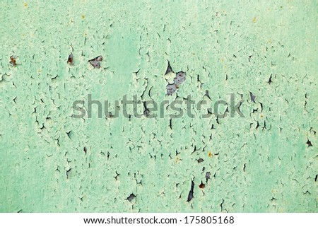 background of rusty green metal