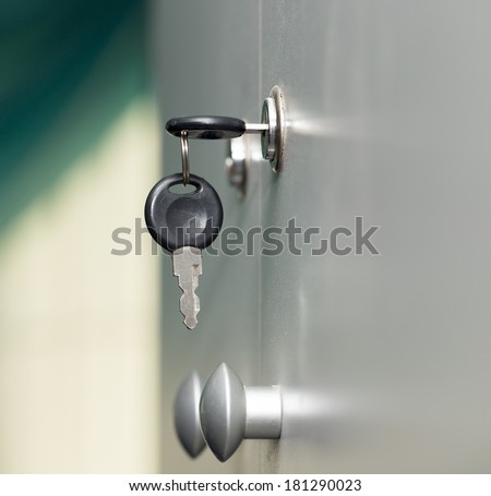 lock with key. macro