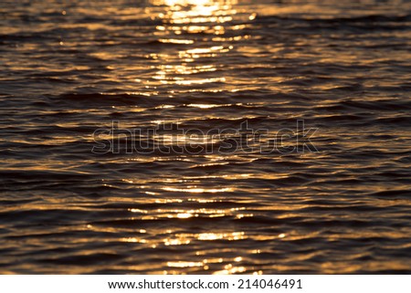 seamless texture warm color shining sunset water surface