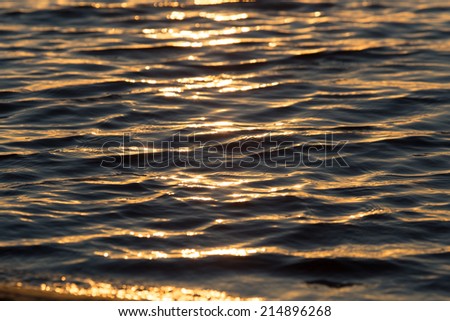 seamless texture warm color shining sunset water surface