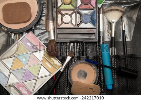 tools makeup in a beauty salon