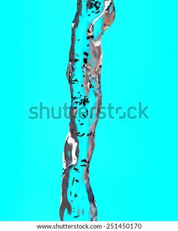 jet of water on a blue background