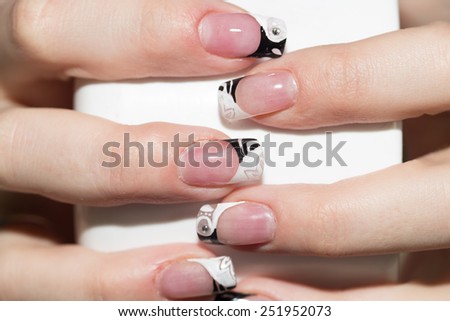 painted nails. close-up