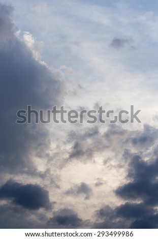 clouds in the sky as the background