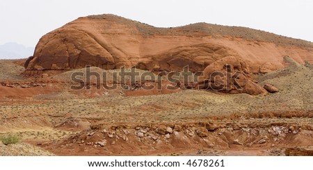 Lake Powell water and desert area in Glen Canyon National Recreation Area Utah
