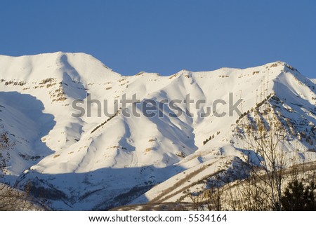 Mount; Timpanogos in Utah county Utah taken from the West in the Winter