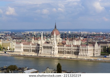 View of the Hungarian Parliament from the Fisherman\'s Bastion