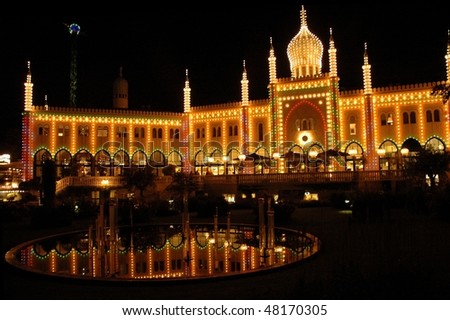 Tivoli Garden on Tivoli Gardens  Copenhagen Stock Photo 48170305   Shutterstock