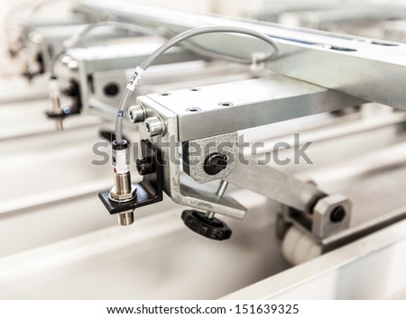 Parts of machine, little camera for looking producing process of packaging machine.