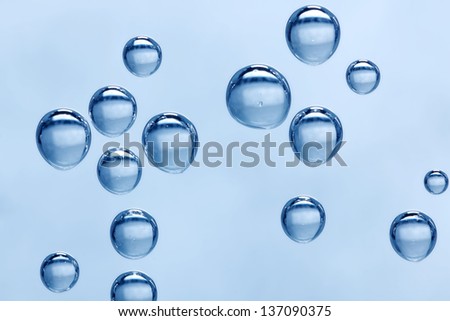Macro of mineral water - carbon dioxide bubbles