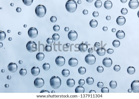 Macro of mineral water - carbon dioxide bubbles