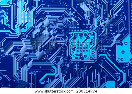 Solder side of electronic printed circuit board