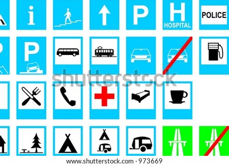 Traffic Signs: Information Stock Vector 973669 : Shutterstock