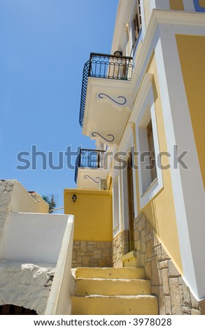 Specific greek house on Symi island