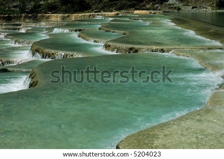 natural terrance white water in southern china