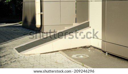 ramp for wheelchairs, assistance for the disabled