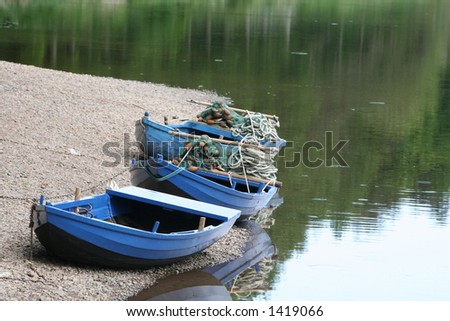 River Fishing Boats on The Scottish Borders