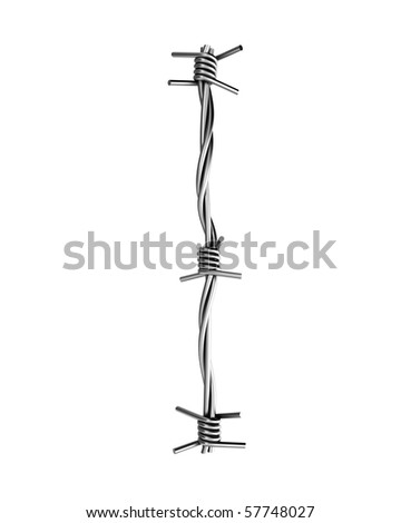 barbed wire font. stock photo : Barbed wire