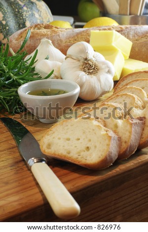 Garlic Bread portrait and sharp