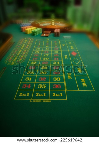 casino, selective focus on bet.