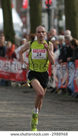Luc Krotwaar finished as second Dutchman at the City-Pier-City loop the Hague 2007 (half marathon)