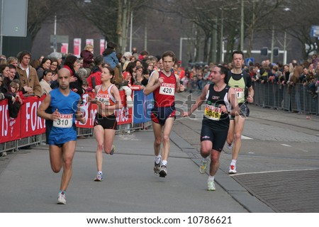 Group of Marathon Runners (City-Pier-City half Marathon the Hague 2008)