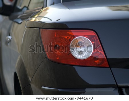 close up car lamp detail