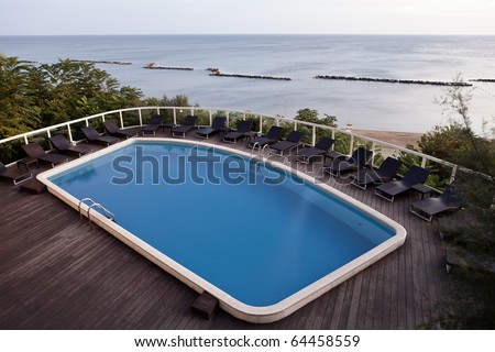 Swimming Pool, hotel on the Adriatic Sea, Italy